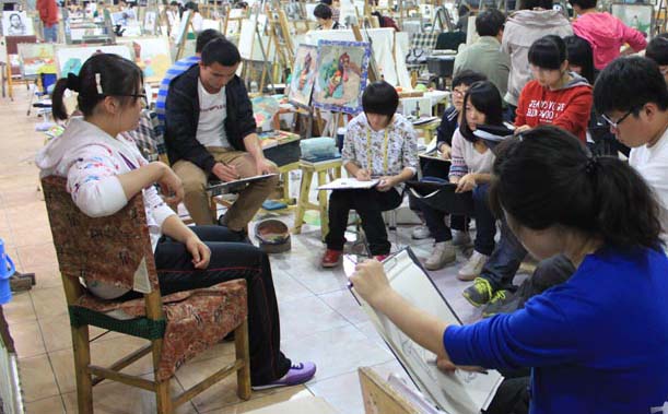美术高考暑期班教学实景