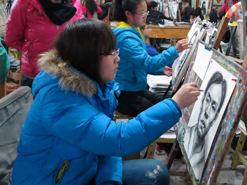 美术高考长期班教学实景