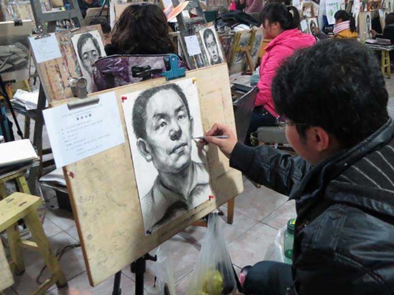 美术高考长期班教学实景