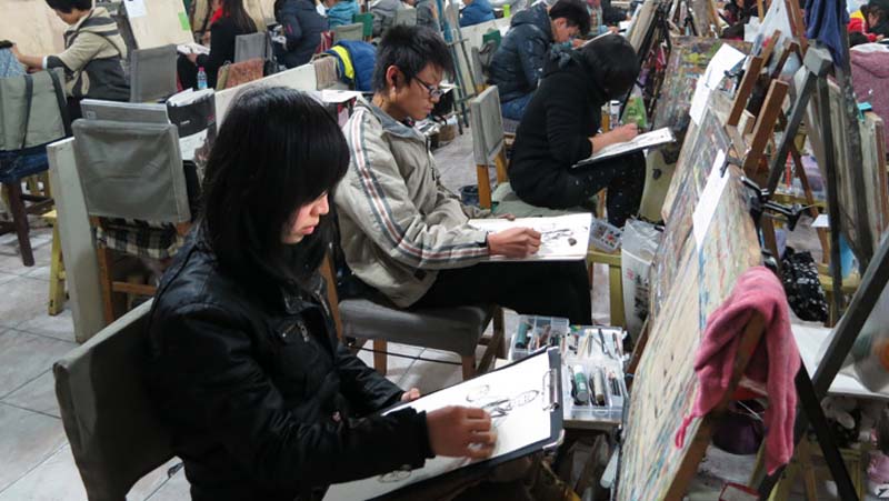 美术高考长期班教学实景